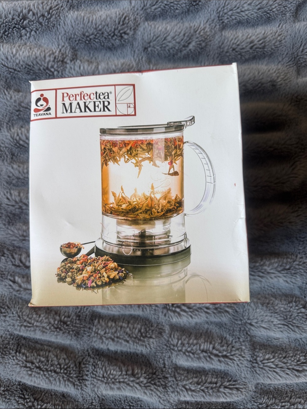 Teavana Clear plastic Tea Maker with Silver and Amber Tones